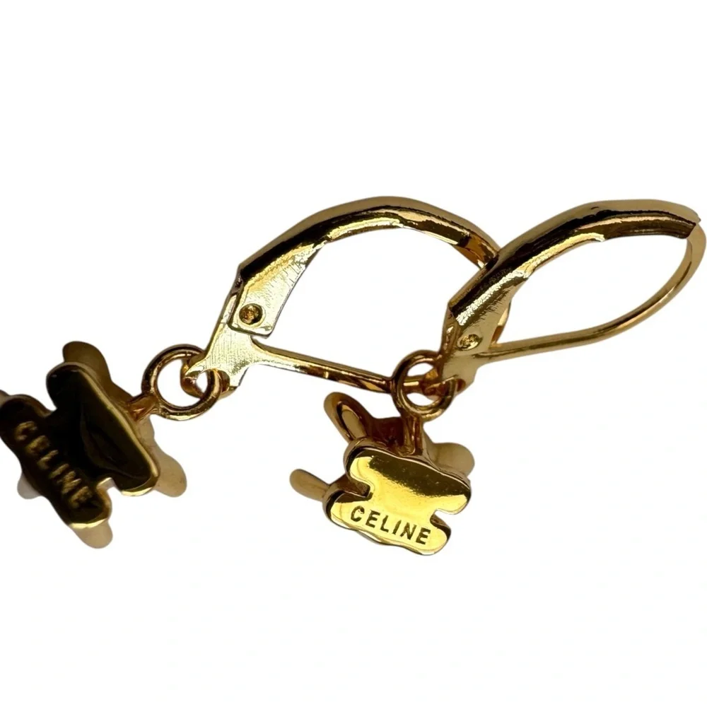 CELINE Gold Charm Earrings